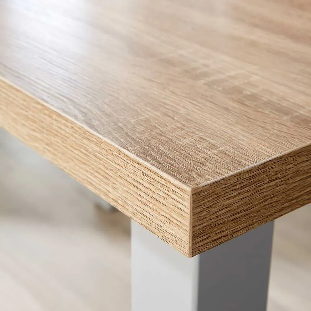 Avon 4 Seater Dining Table - Grey, Oak Effect