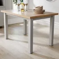 Avon 4 Seater Dining Table - Grey, Oak Effect