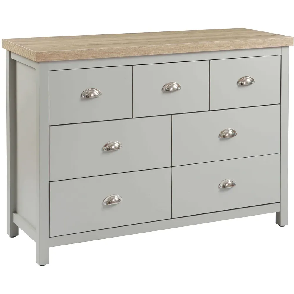 Avon 7 Drawer Chest of Drawers - Grey