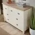 Avon 7 Drawer Chest of Drawers - Off White, Oak