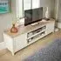 Avon Extra Large TV Stand with Cable Management - White, Oak