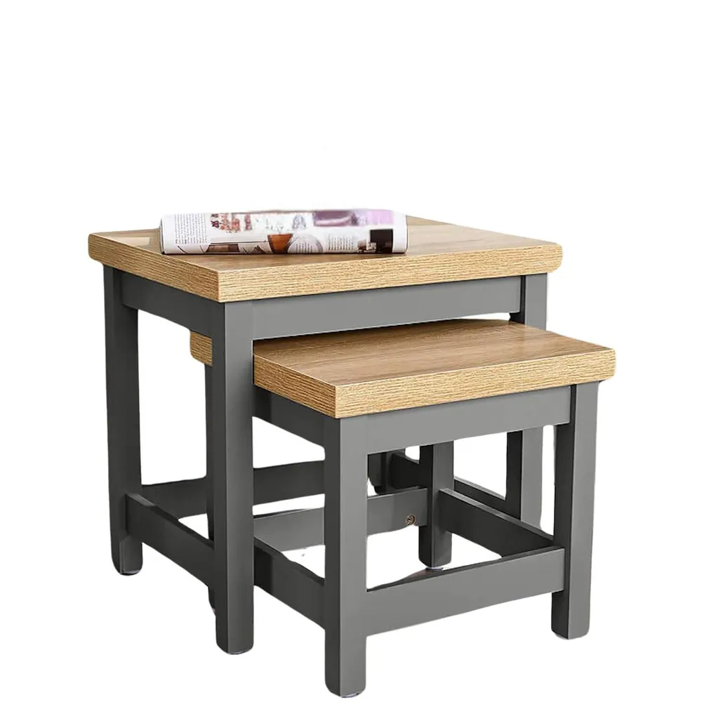 Avon Nest of Tables Set of 2 - Graphite Grey, MDF