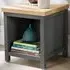 Avon Single Shelf Lamp Side Table - Graphite Grey