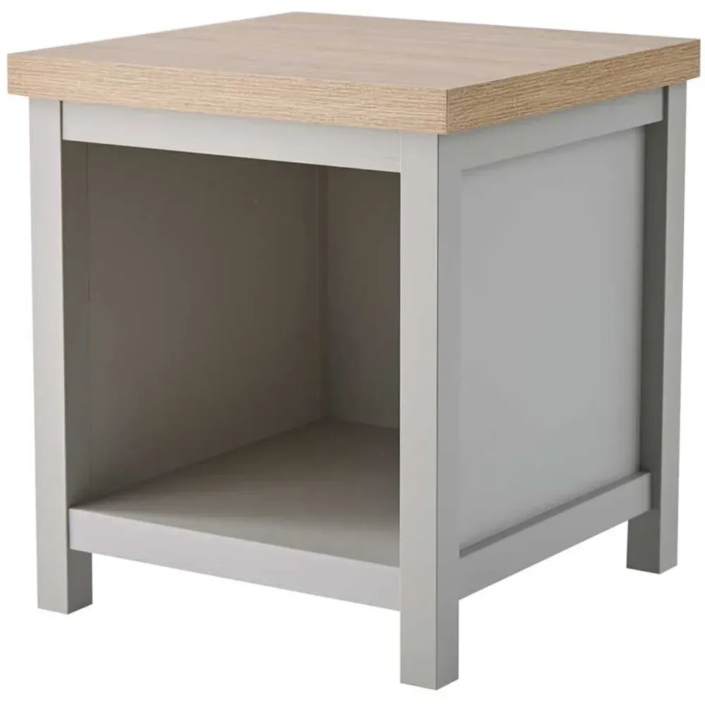 Avon Single Shelf Lamp Side Table - Grey