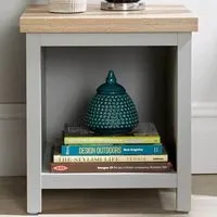Avon Single Shelf Lamp Side Table - Grey