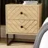 Aztec 2 Drawer Bedside Table - Brown