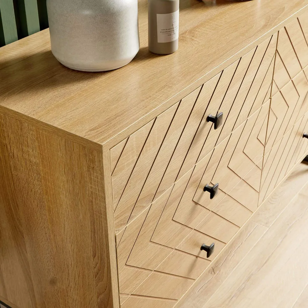 Aztec 6 Drawer Chest of Drawers - Brown