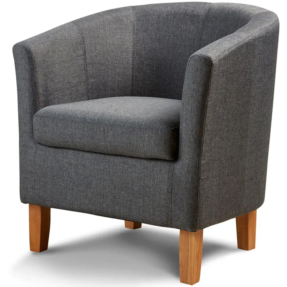 Bedford Padded Tub Chair - Charcoal