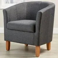 Bedford Padded Tub Chair - Charcoal