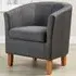 Bedford Padded Tub Chair - Charcoal