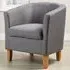 Bedford Padded Tub Chair - Light Grey