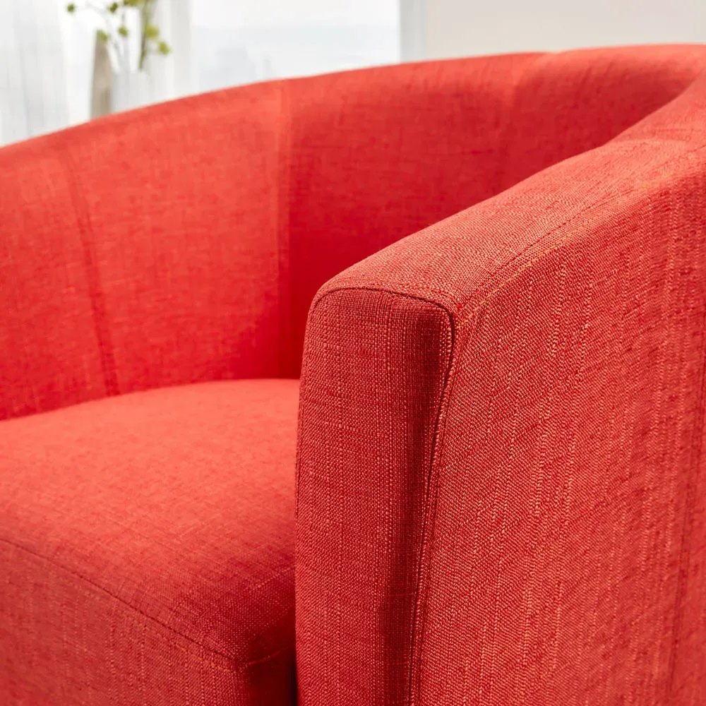 Bedford Padded Tub Chair - Orange