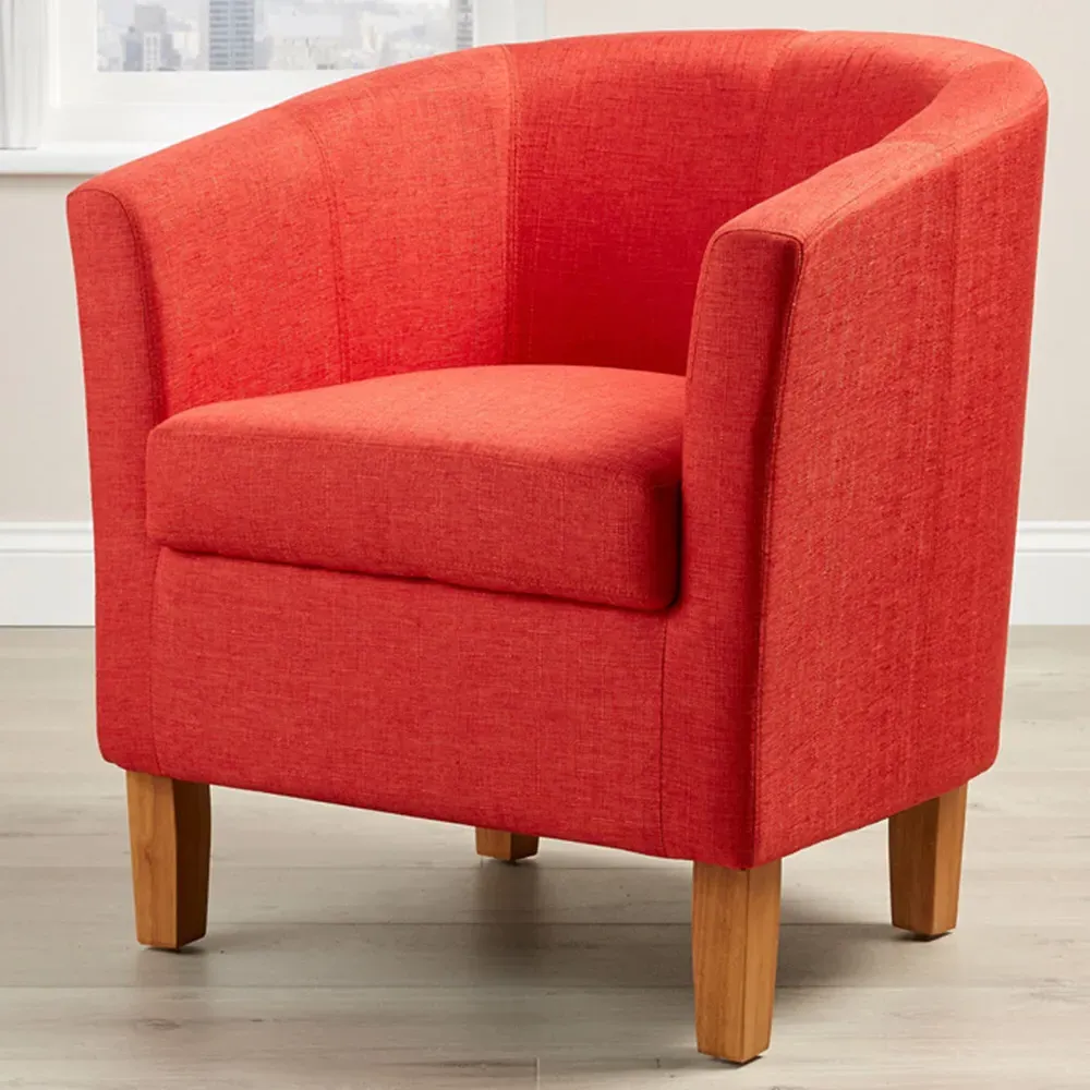 Bedford Padded Tub Chair - Orange