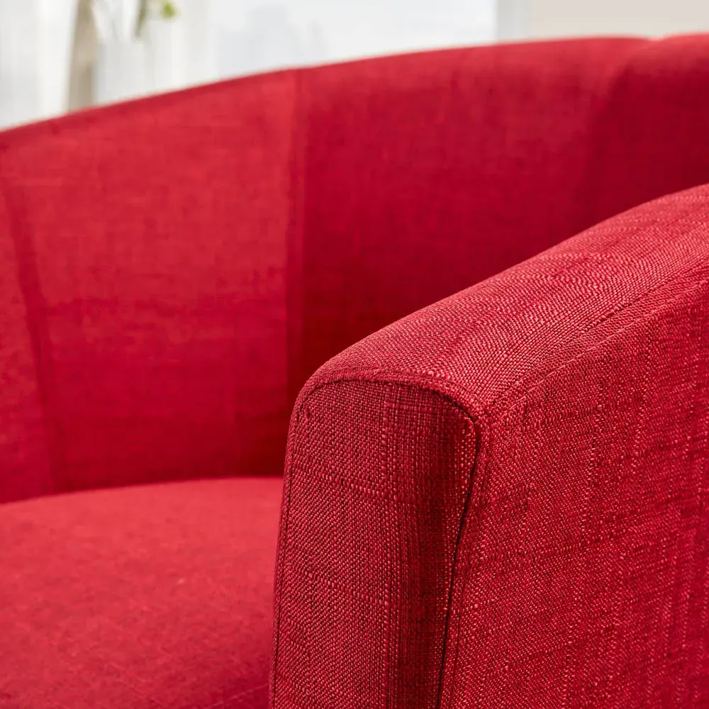 Bedford Padded Tub Chair - Red