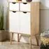 Boden 2 Door 2 Drawer Cupboard - White, Oak Effect