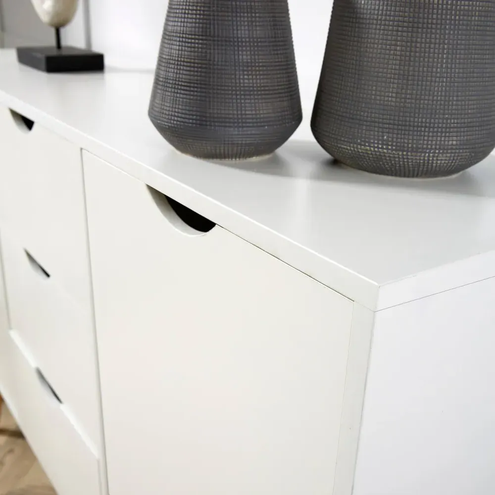 Boden 2 Door 3 Drawer Sideboard - White