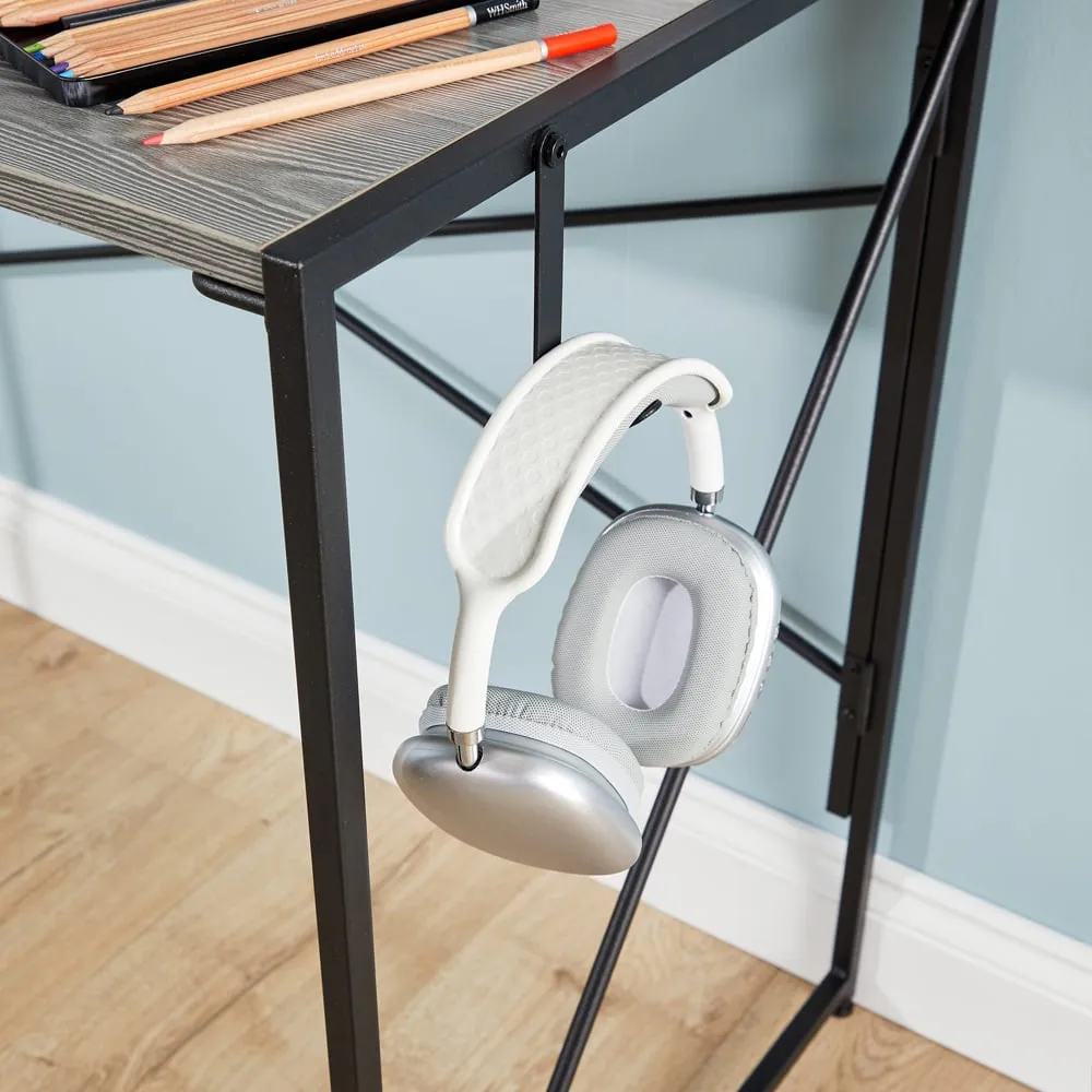Brampton Folding Desk with Hook - Grey