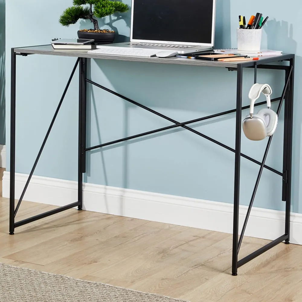 Brampton Folding Desk with Hook - Grey image