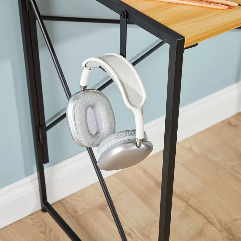 Brampton Folding Desk with Hook - Light Oak