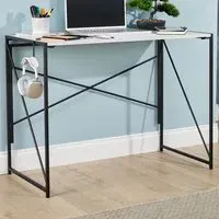 Brampton Folding Desk with Hook - White