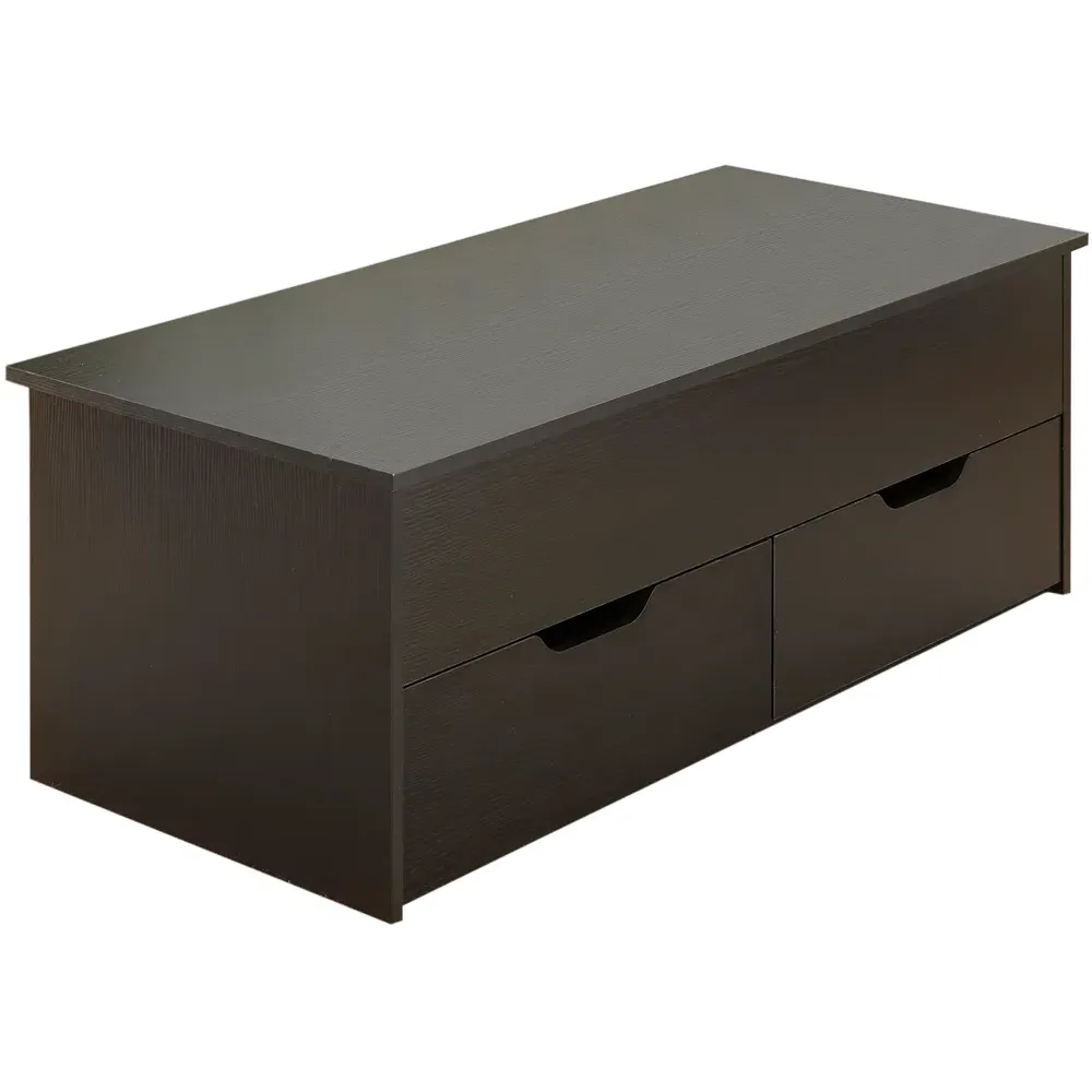 Bruges 2 Drawer Lift Up Coffee Table - Black