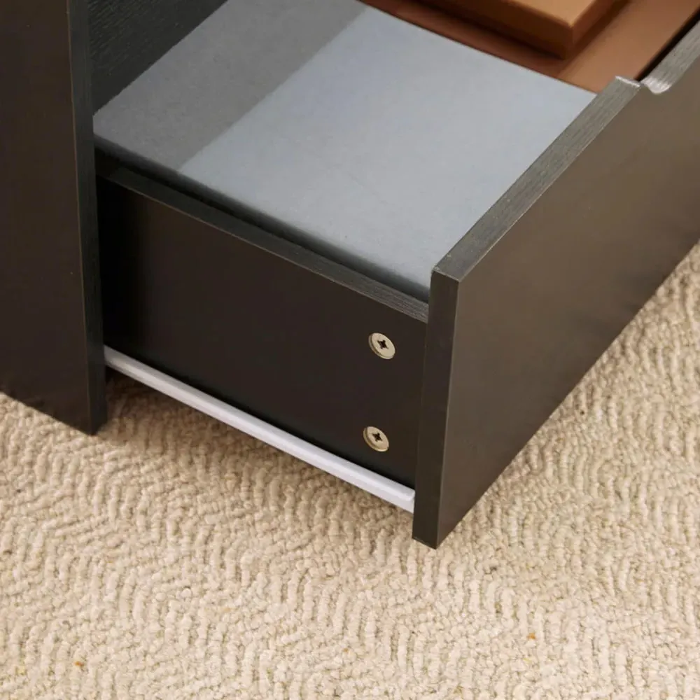 Bruges 2 Drawer Lift Up Coffee Table - Black