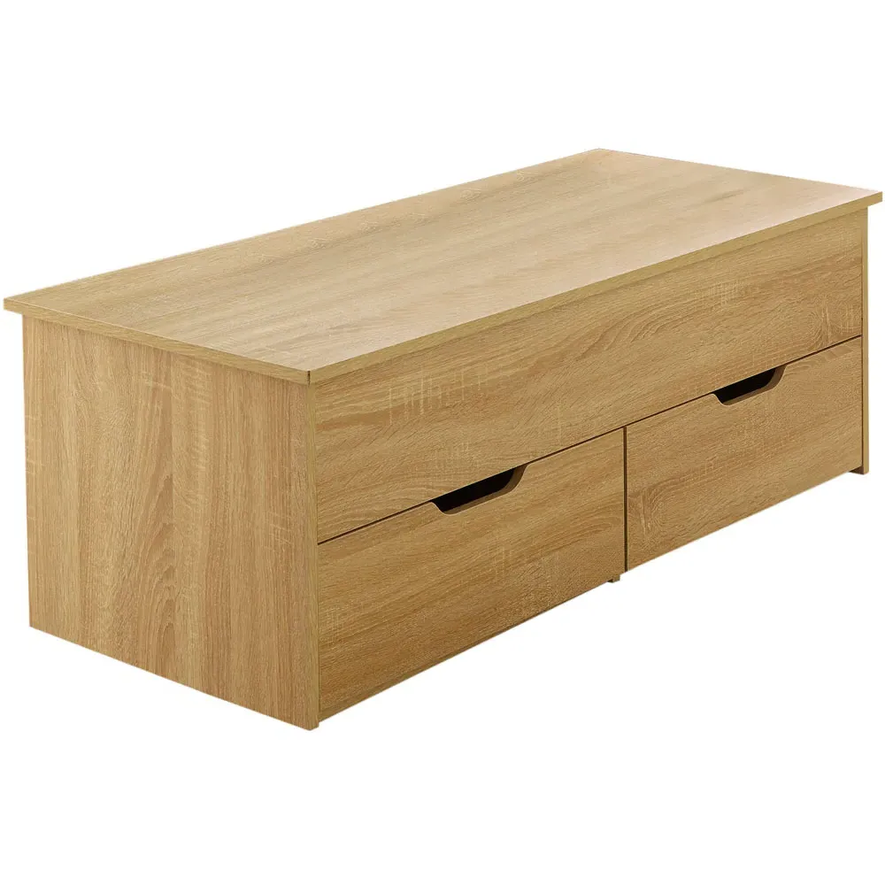 Bruges 2 Drawer Lift Up Coffee Table - Oak
