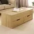 Bruges 2 Drawer Lift Up Coffee Table - Oak