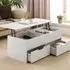 Bruges 2 Drawer Lift Up Coffee Table - White