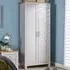 Camden 2 Door Wardrobe with Storage - Grey, Oak