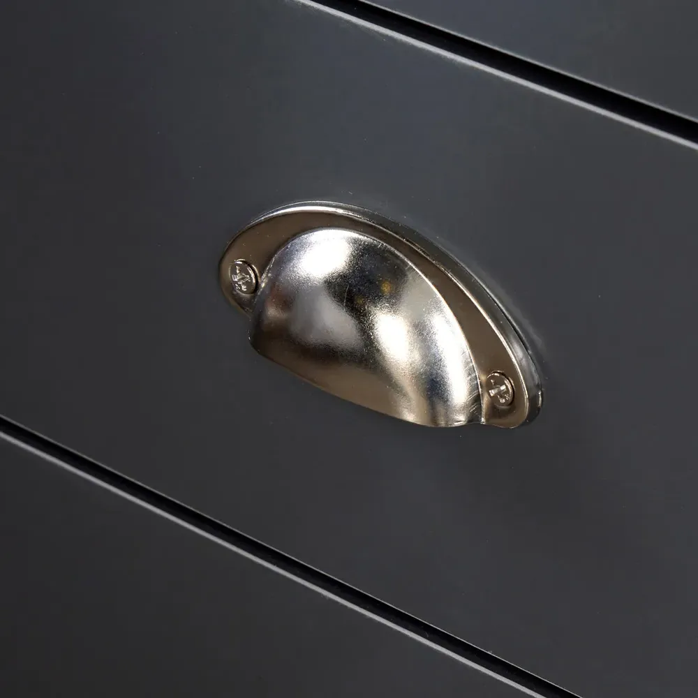 Camden 2 Drawer Bedside Table - Black