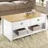 Camden 2 Drawer Coffee Table with Storage - White, Oak