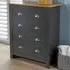 Camden 4 Drawer Chest of Drawers - Graphite, Oak Top