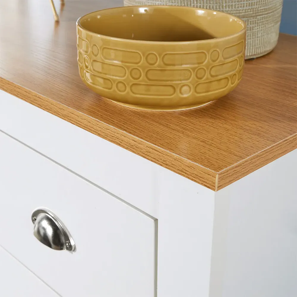 Camden 4 Drawer Chest of Drawers - White, Wood