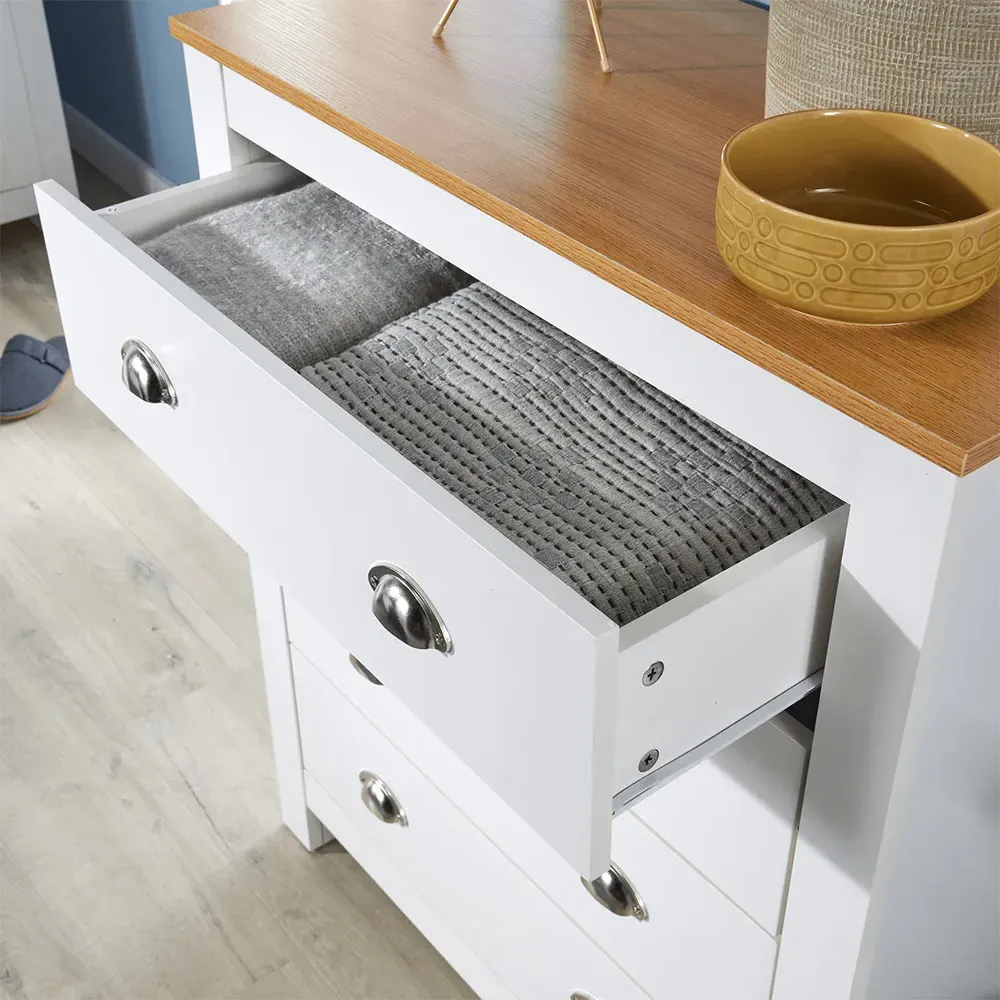 Camden 4 Drawer Chest of Drawers - White, Wood