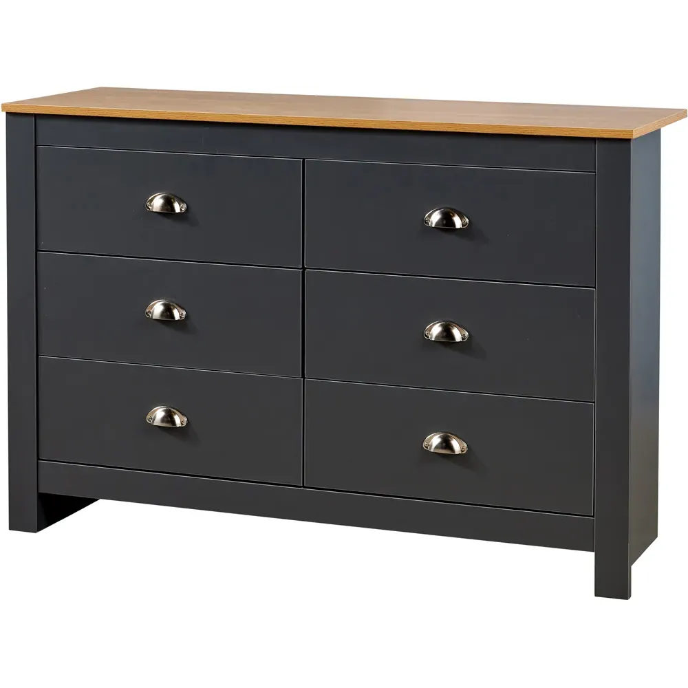 Camden 6 Drawer Chest of Drawers - Grey