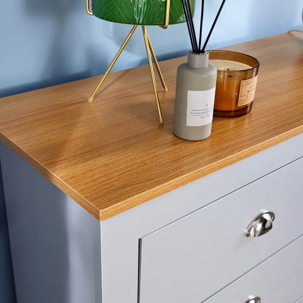 Camden 6 Drawer Chest of Drawers - Grey, Oak