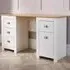 Camden PC Desk with Storage - White, Oak