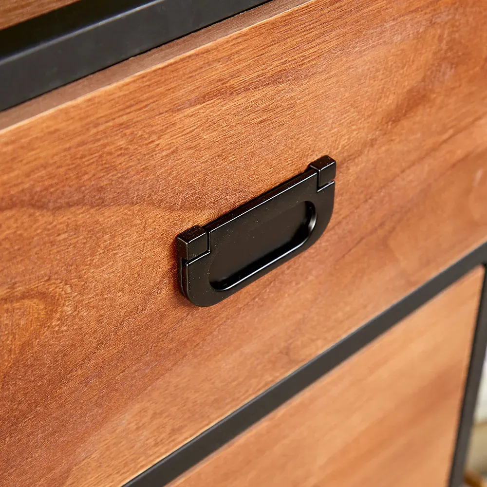 Cayman 4 Drawer Narrow Chest of Drawers - Brown