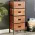 Cayman 4 Drawer Narrow Chest of Drawers - Brown