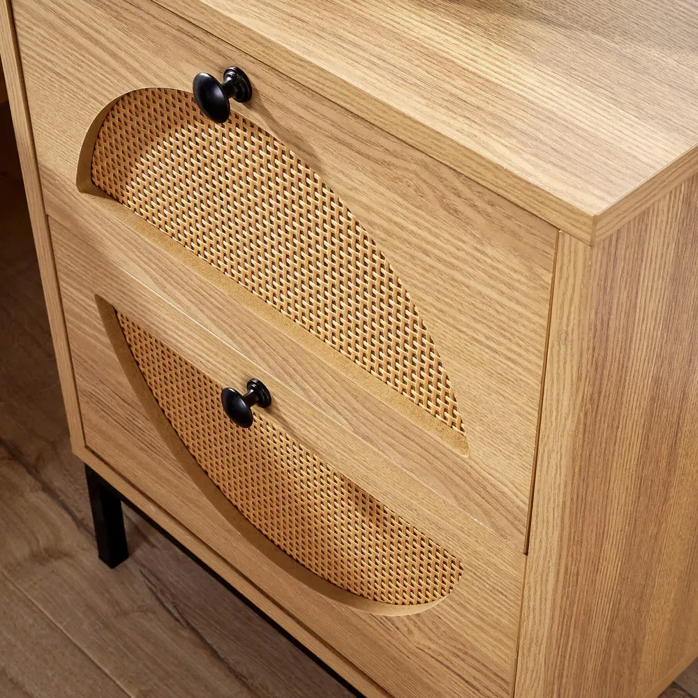 Chatteris 2 Drawer Bedside Table - Brown