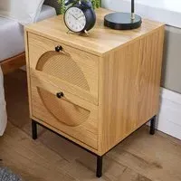 Chatteris 2 Drawer Bedside Table - Brown