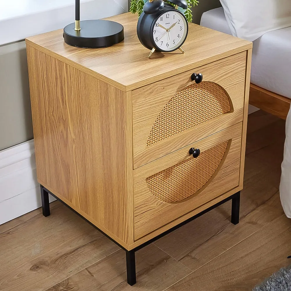 Chatteris 2 Drawer Bedside Table - Brown image