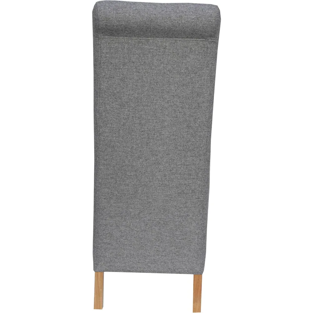 Chile Set of 2 High Back Dining Chairs - Grey, Oak