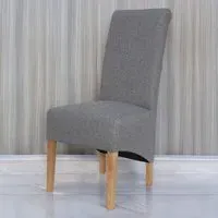 Chile Set of 2 High Back Dining Chairs - Grey, Oak
