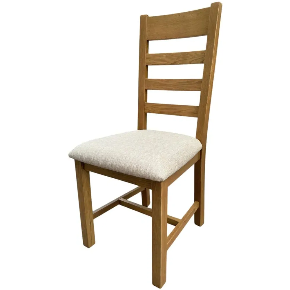 Copenhagen Slatted Back Dining Chair 2 Pack - Beige, Oak