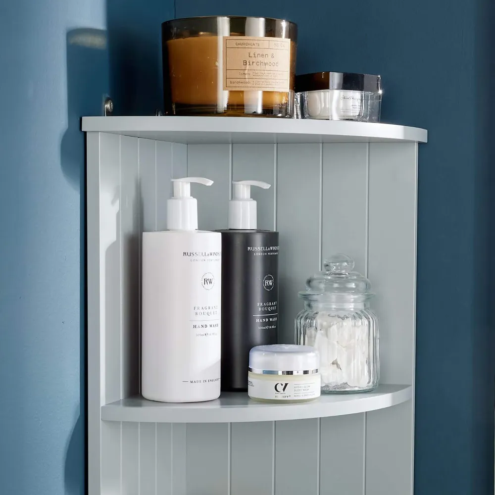 Corner Storage Shelf - Grey, MDF