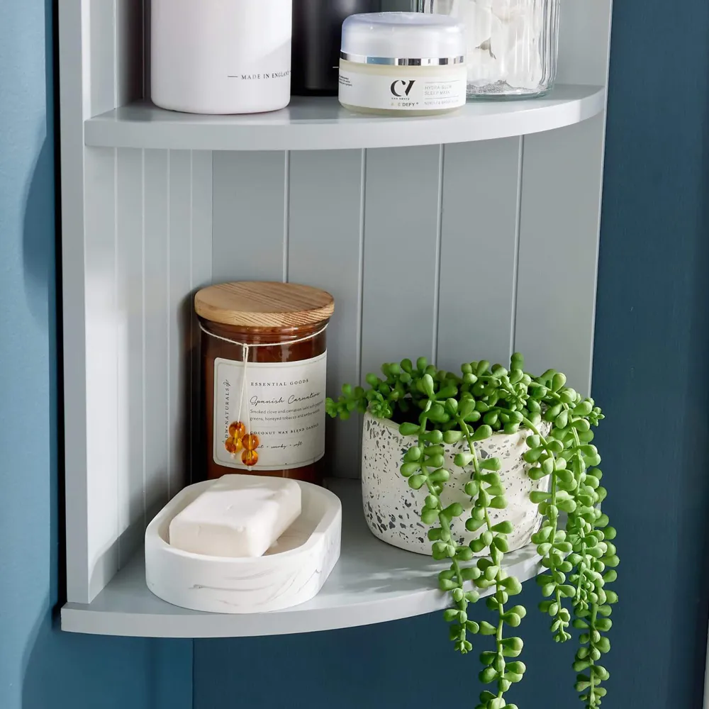 Corner Storage Shelf - Grey, MDF