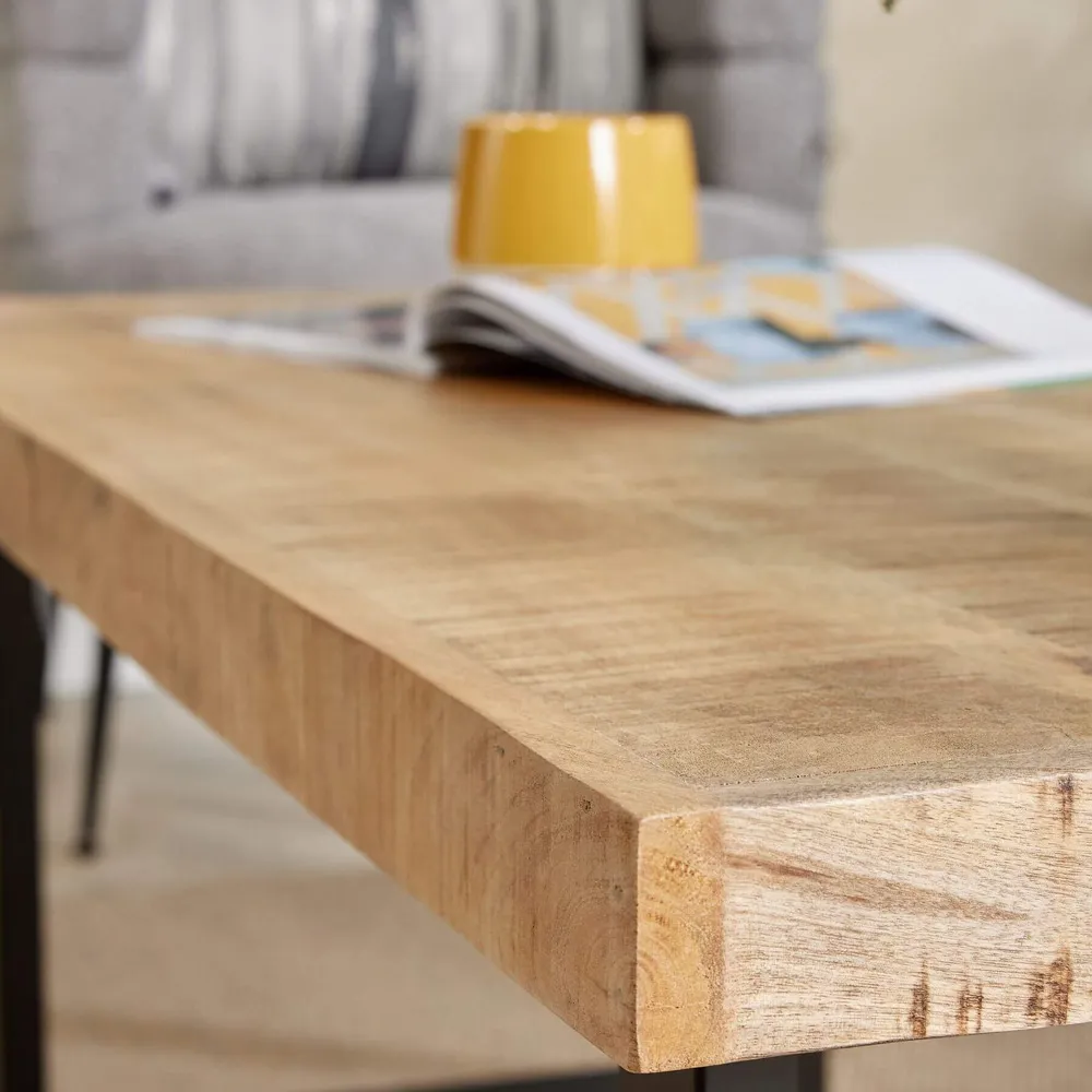 Cortez Large Rectangular Coffee Table - Brown, Mango Wood