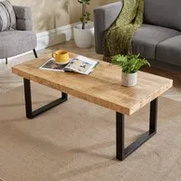 Cortez Large Rectangular Coffee Table - Brown, Mango Wood